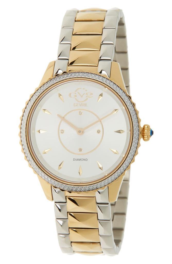 商品Gevril|Women's Siena Silver Dial Stainless Steel Watch, 38mm - 0.0044 ctw,价格¥2253,第1张图片