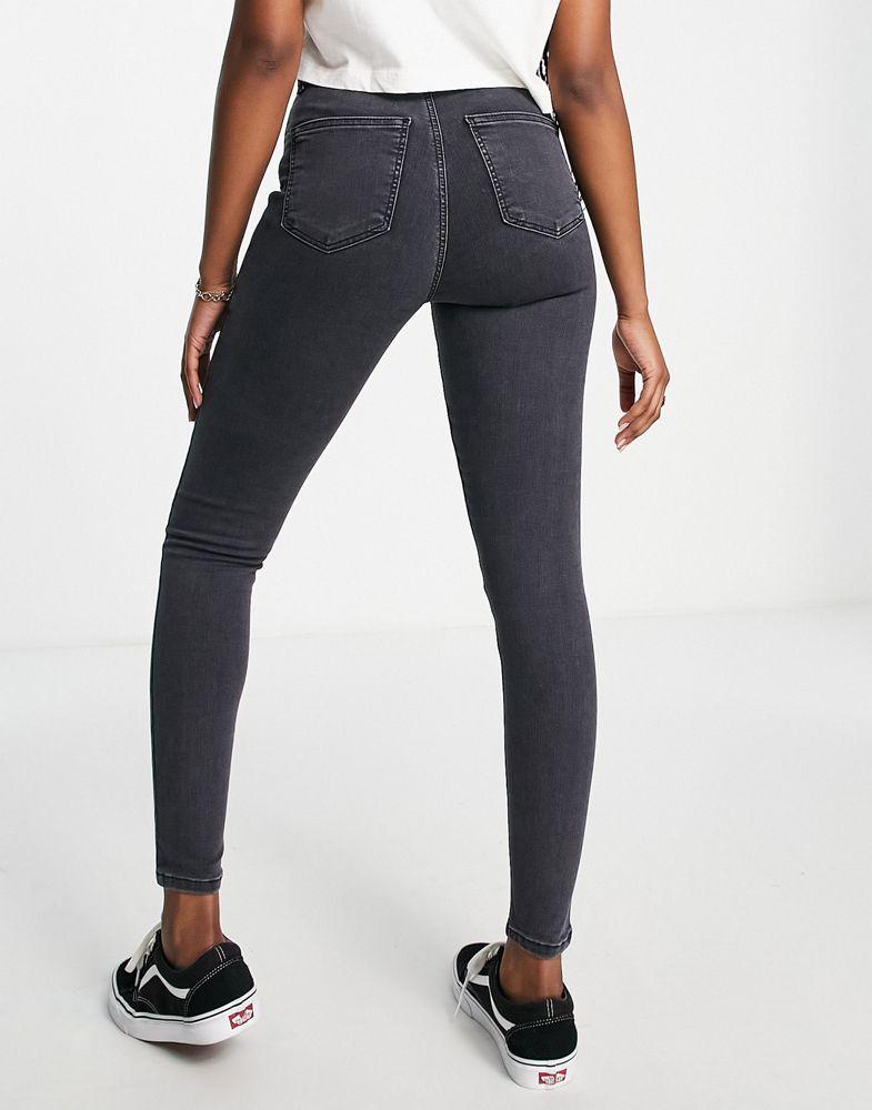 Topshop Joni jean in washed black商品第2张图片规格展示