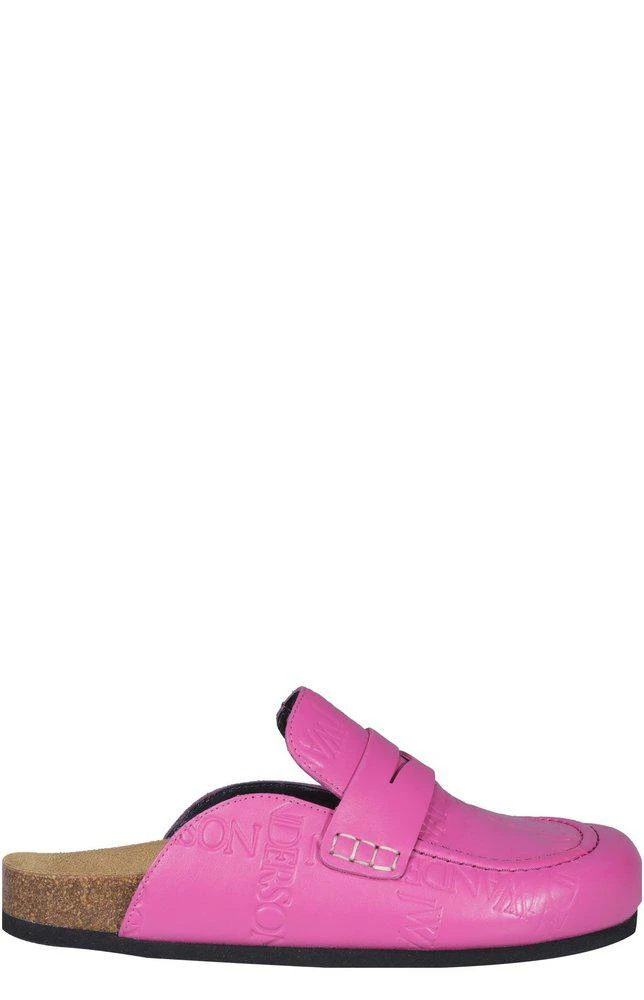 商品JW Anderson|JW Anderson Allover Logo Embossed Mules,价格¥2564,第1张图片