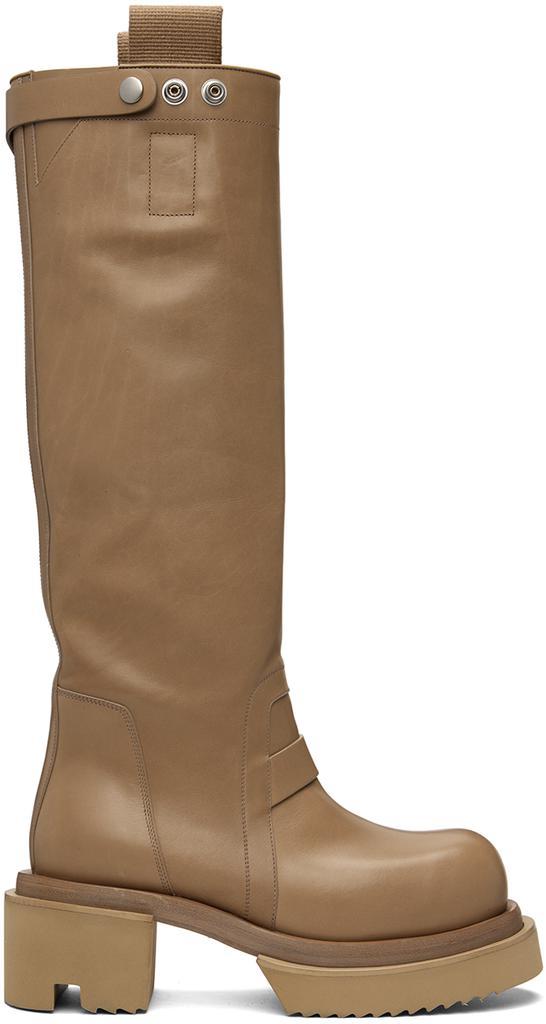 商品Rick Owens|Taupe Pull On Bogun Boots,价格¥9944,第1张图片