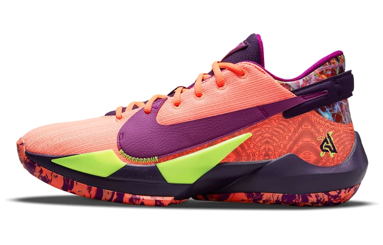 商品[国内直发] NIKE|Freak 2 圆头系带 低帮 实战篮球鞋 男款 橙紫,价格¥701,第1张图片