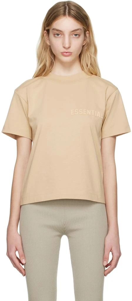 商品Essentials|Beige Crewneck T-Shirt,价格¥211,第1张图片