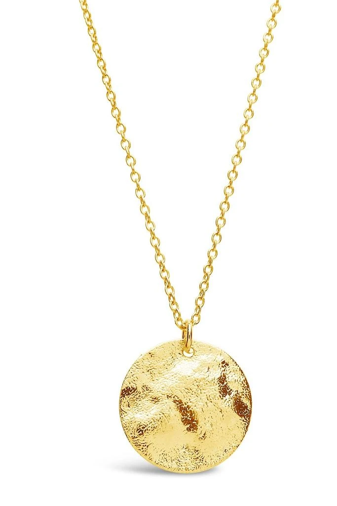 商品Sterling Forever|14K Yellow Gold Vermeil Hammered Pendant Necklace,价格¥152,第1张图片