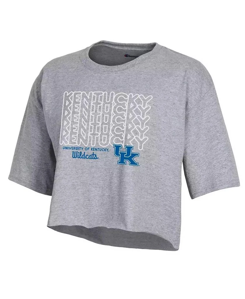 商品CHAMPION|Women's Heather Gray Kentucky Wildcats Boyfriend Cropped T-shirt,价格¥232,第3张图片详细描述