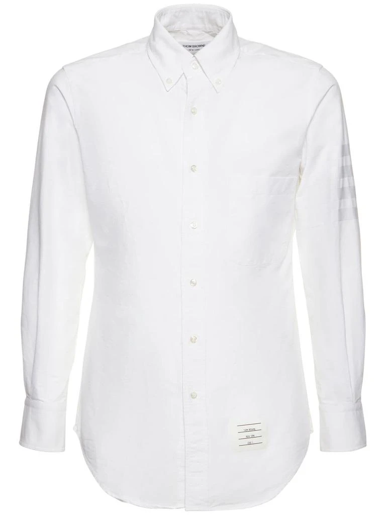 商品Thom Browne|Cotton Oxford Shirt W/ Satin 4 Bar,价格¥4016,第1张图片