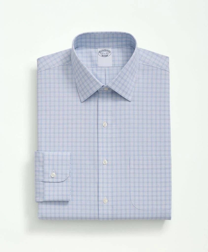 商品Brooks Brothers|Stretch Supima® Cotton Non-Iron Poplin Ainsley Collar, Checked Dress Shirt,价格¥497,第3张图片详细描述