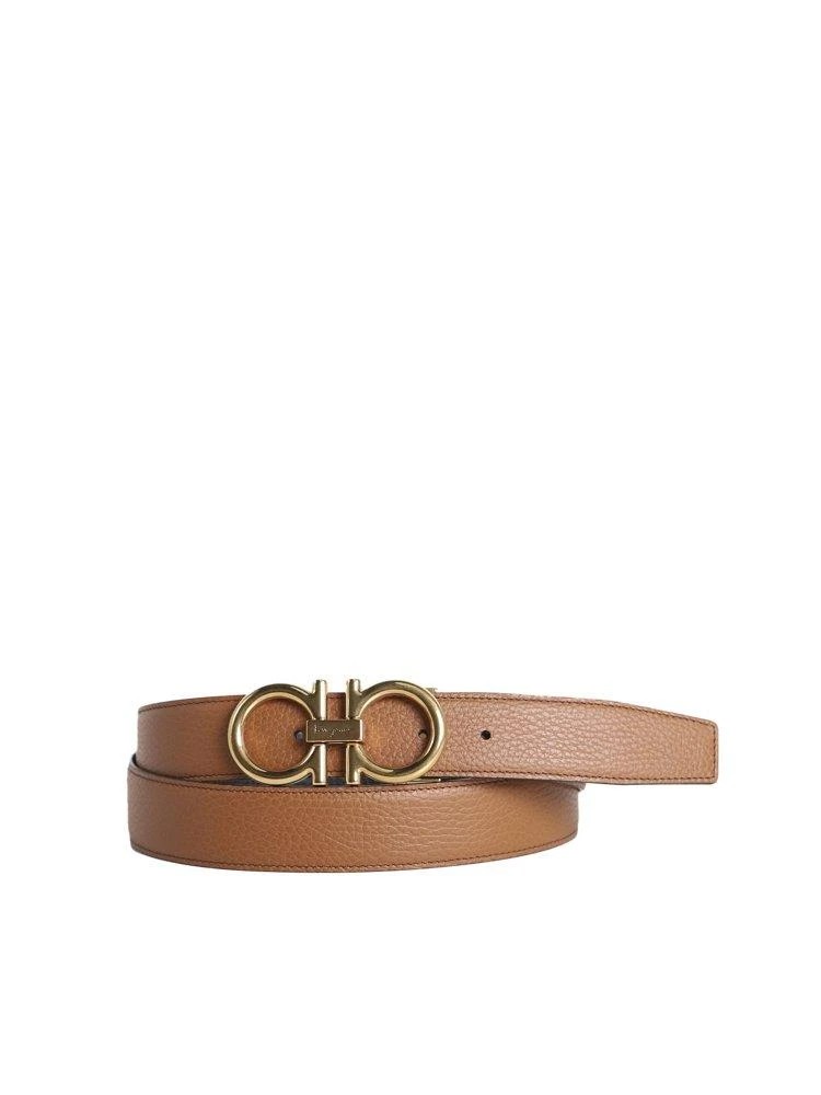 商品Salvatore Ferragamo|Salvatore Ferragamo Gancini Logo Plaque Reversible Buckle Belt,价格¥2526,第1张图片