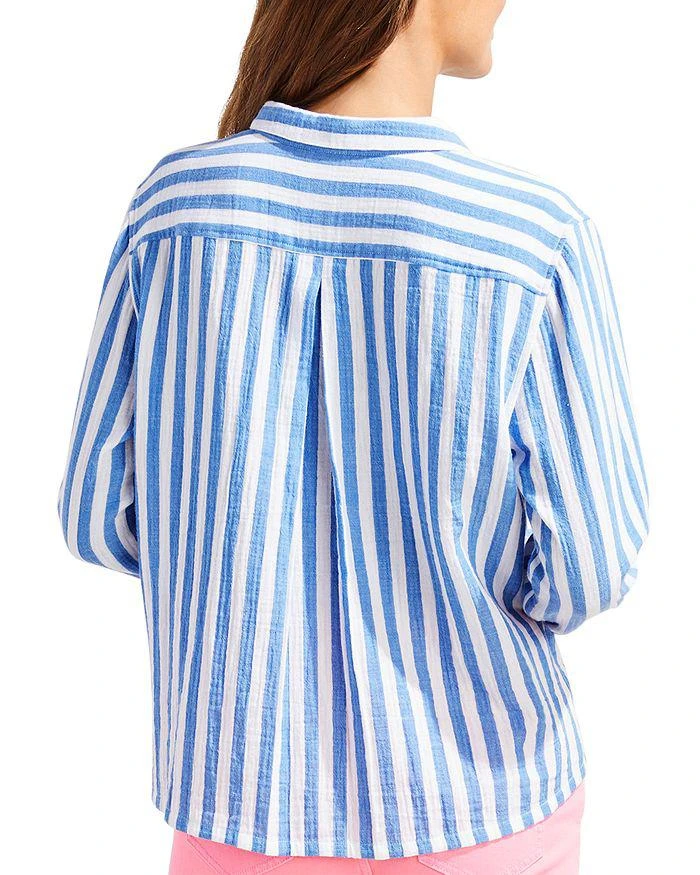 商品Vineyard Vines|Striped Gauze Button Front Shirt,价格¥342,第2张图片详细描述