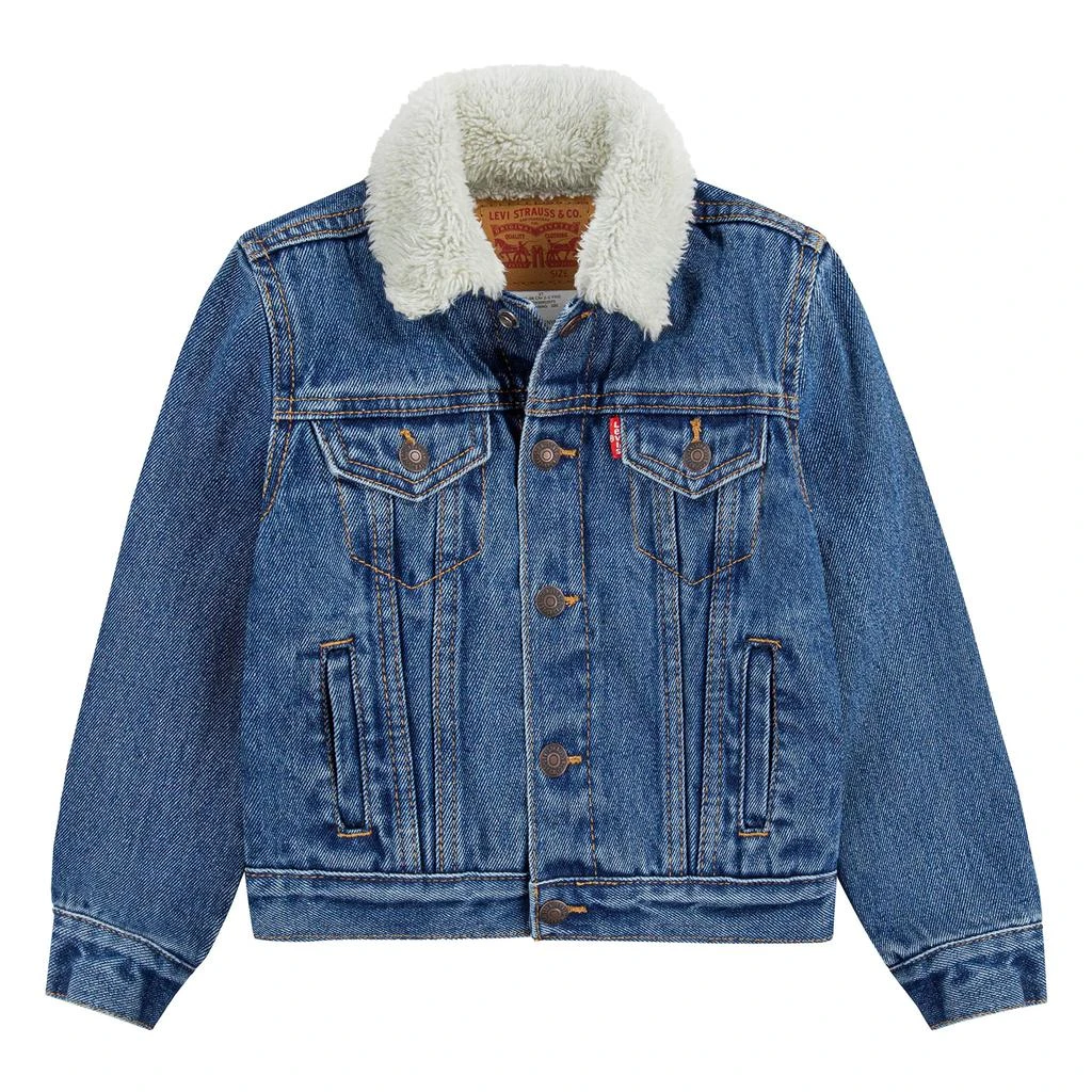 商品Levi's|Sherpa Trim Trucker Jacket (Toddler),价格¥386,第1张图片