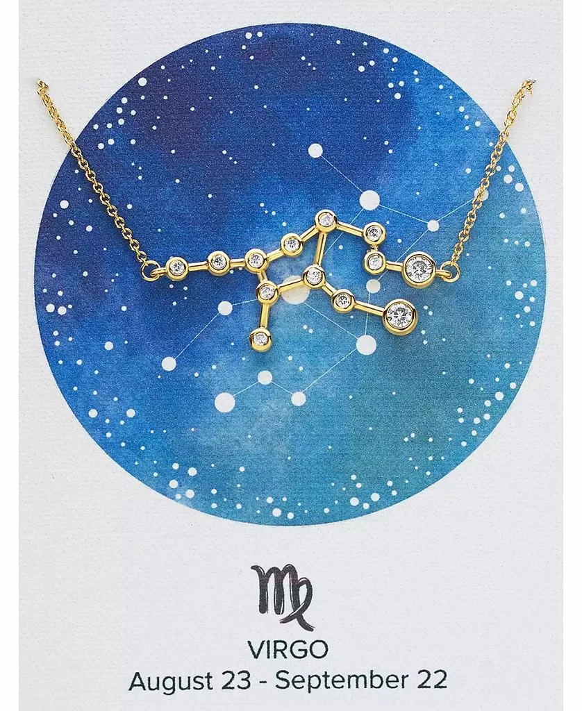 商品Sterling Forever|Women's When Stars Align Constellation Necklace in 14k Gold Plate,价格¥516,第2张图片详细描述