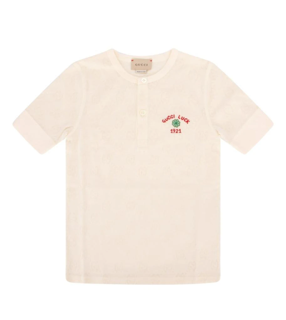 商品Gucci|Gucci Kids GG Jacquard Crewneck Short-Sleeved T-Shirt,价格¥1103,第1张图片