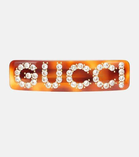 商品Gucci|Crystal-embellished logo hair clip,价格¥3534,第1张图片