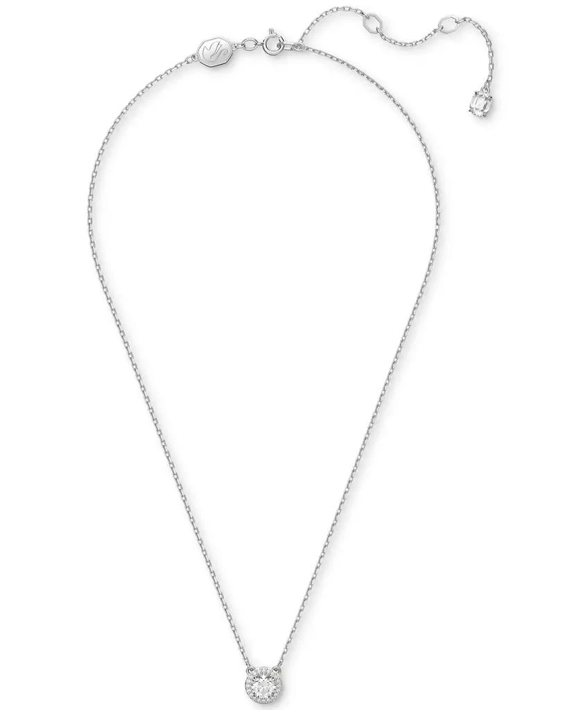 商品Swarovski|Silver-Tone Constella Crystal Pendant Necklace, 14-7/8" + 3" extender,价格¥958,第2张图片详细描述