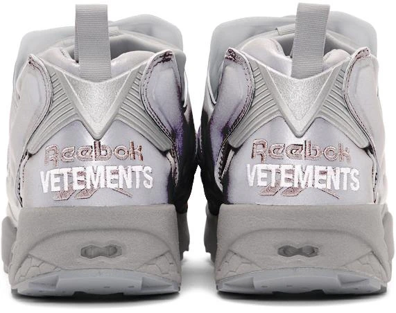 商品Vetements|Grey Reebok Edition Reflective Instapump Fury Sneakers,价格¥2160,第4张图片详细描述