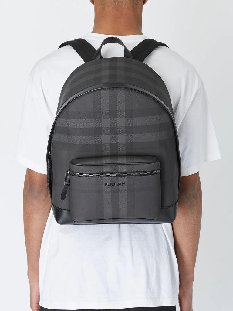 商品Burberry|Check E-canvas Backpack,价格¥11932,第1张图片详细描述