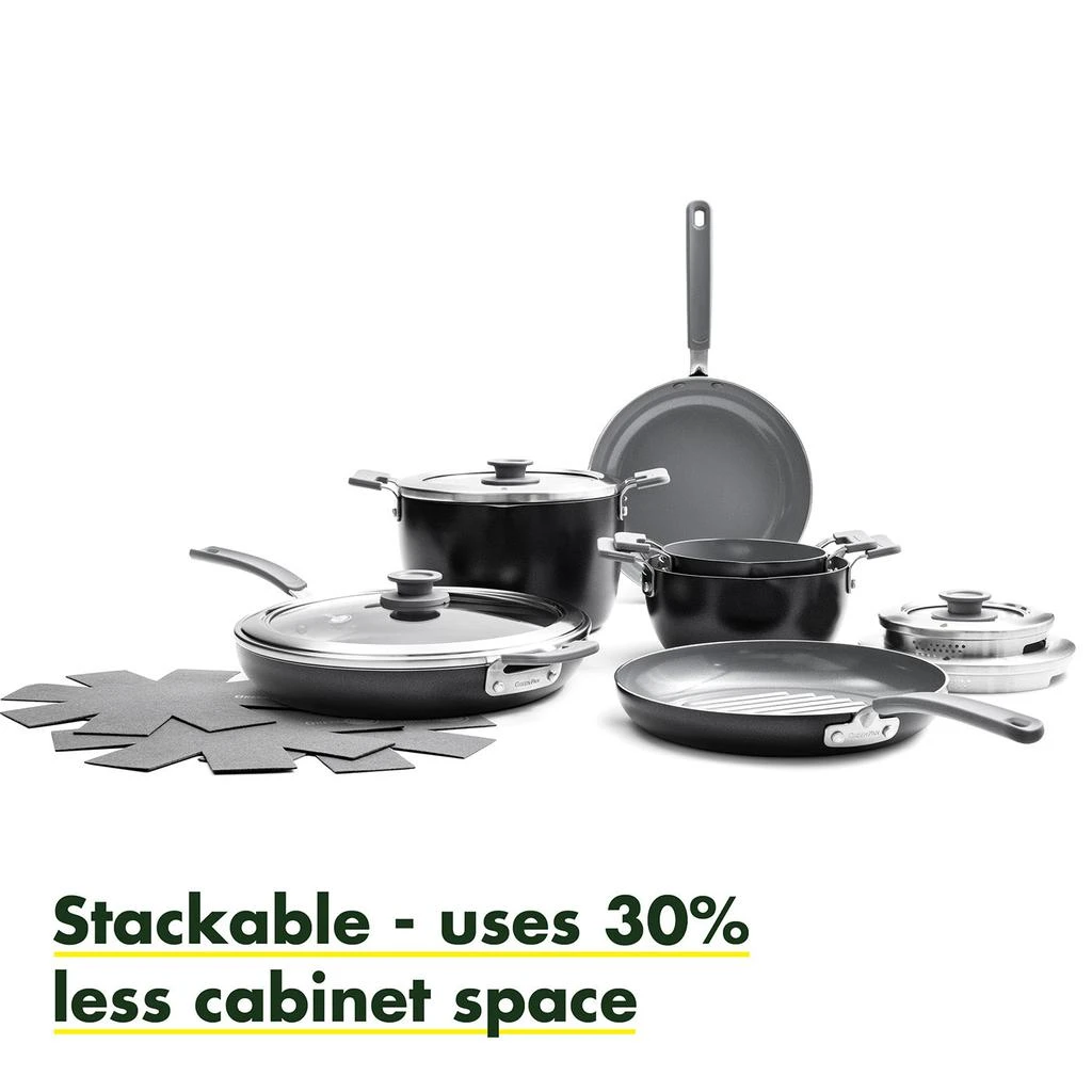 商品Greenpan|Levels Essential 13 Piece Nonstick Cookware Set,价格¥1343,第2张图片详细描述