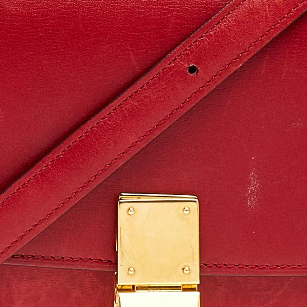 商品[二手商品] Celine|Celine Red Leather Small Classic Box Flap Bag,价格¥7887,第5张图片详细描述