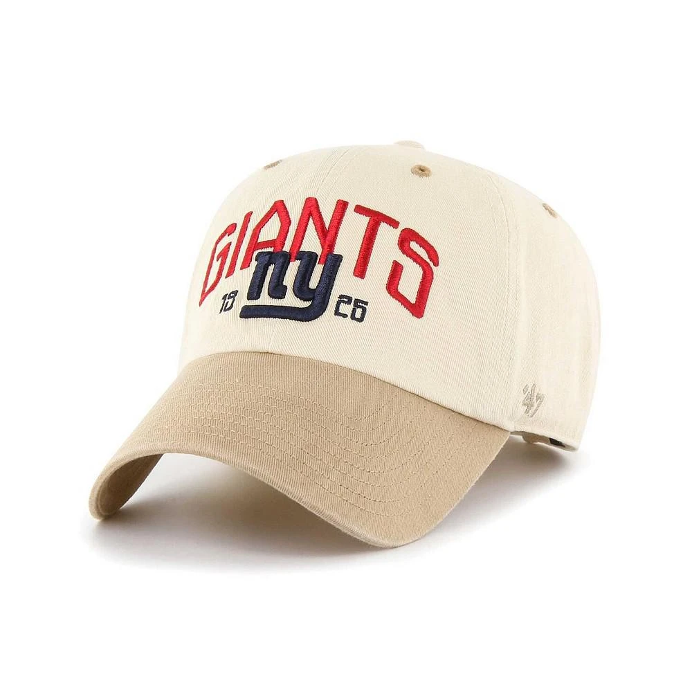 商品47 Brand|Men's Natural, Tan New York Giants Sierra Clean Up Adjustable Hat,价格¥262,第1张图片