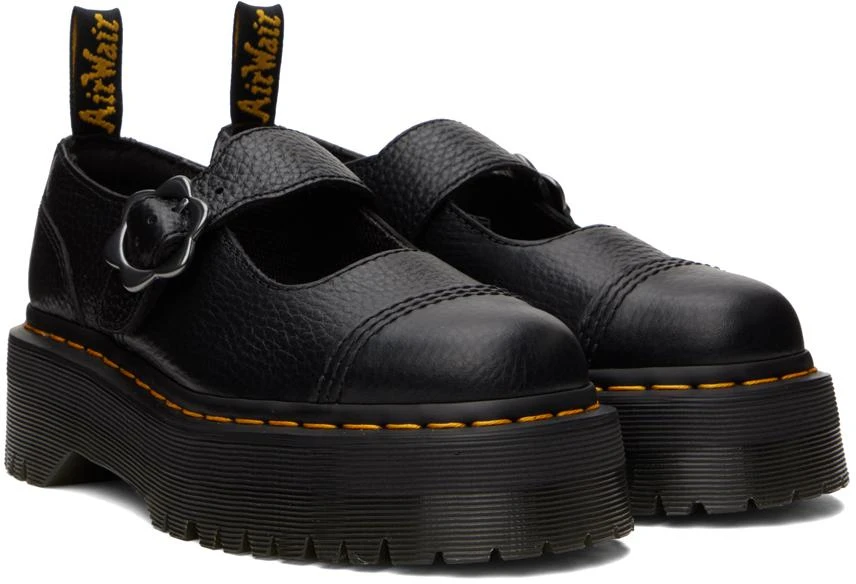 商品Dr. Martens|Black Addina Flower Mary Jane Platform Oxfords,价格¥896,第4张图片详细描述