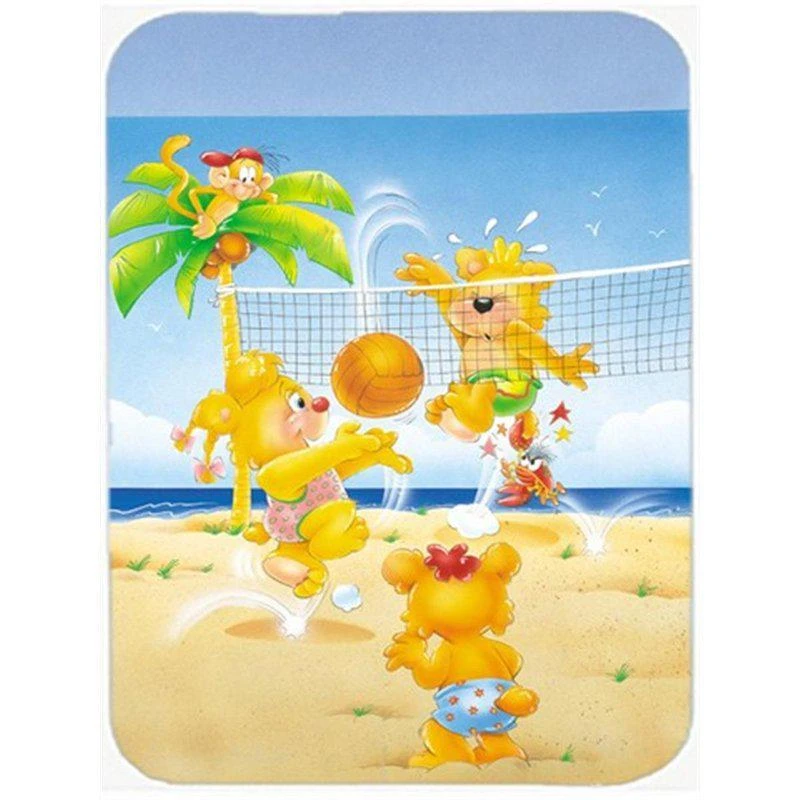 商品Caroline's Treasures|APH0389LCB Bears Playing Volleyball Glass Cutting Board L,价格¥264,第1张图片