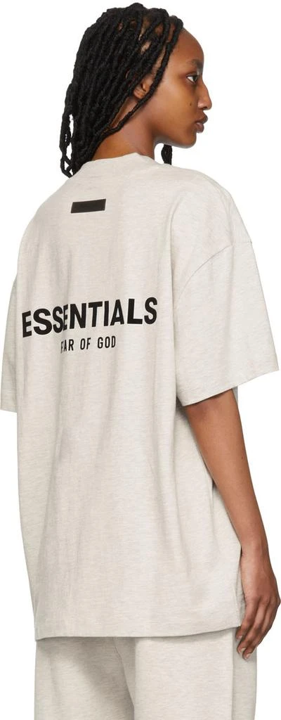 商品Essentials| Essentials 灰白色棉质 T 恤,价格¥332,第3张图片详细描述