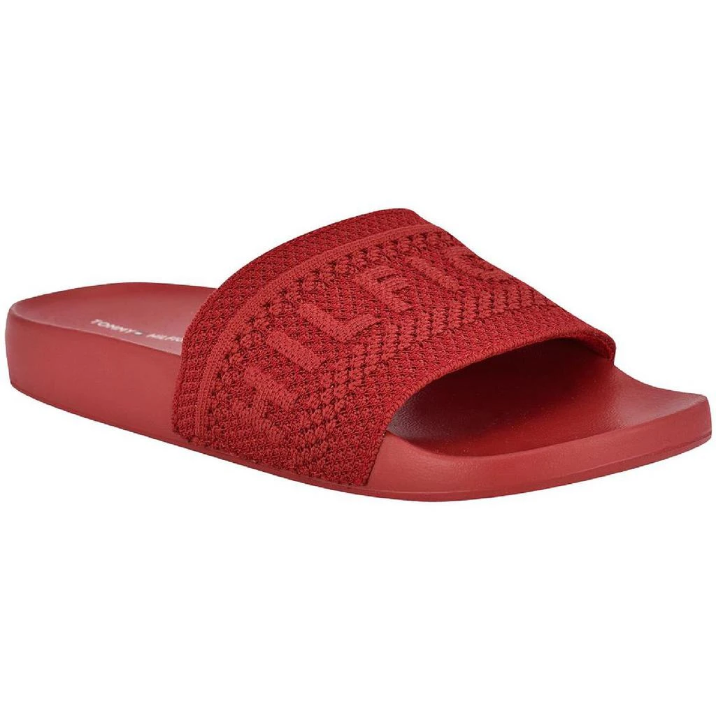 商品Tommy Hilfiger|Tommy Hilfiger Womens Dollop Fabric Logo Pool Slides,价格¥116,第1张图片