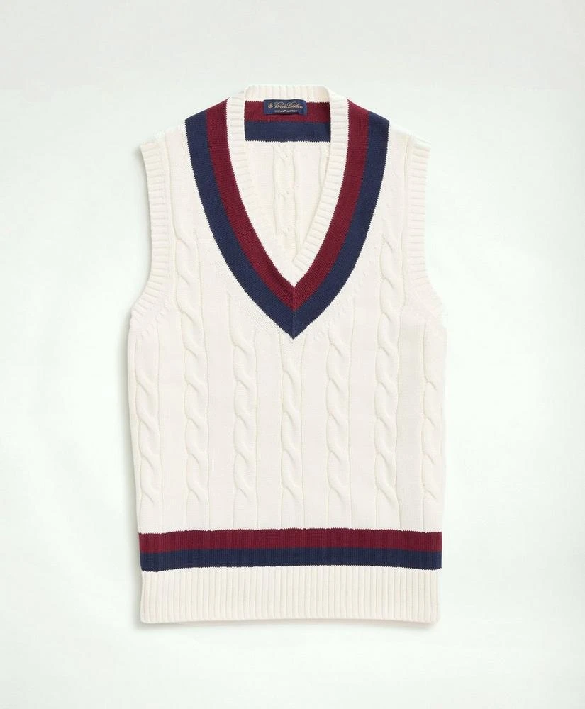 商品Brooks Brothers|Supima® Cotton Cable Tennis Sweater Vest,价格¥620,第1张图片