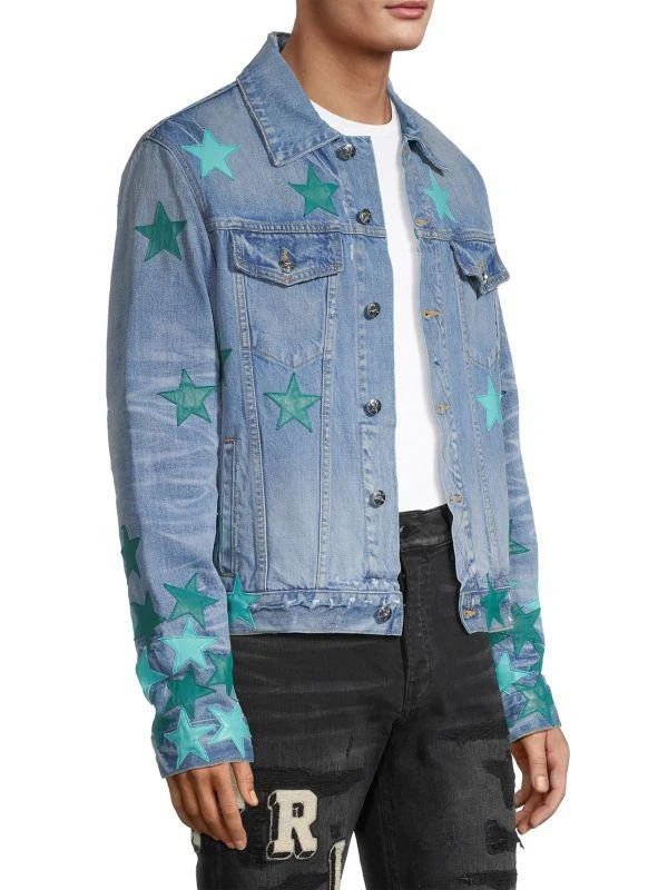 商品AMIRI|Chemist Star Denim Trucker Jacket,价格¥5177,第3张图片详细描述