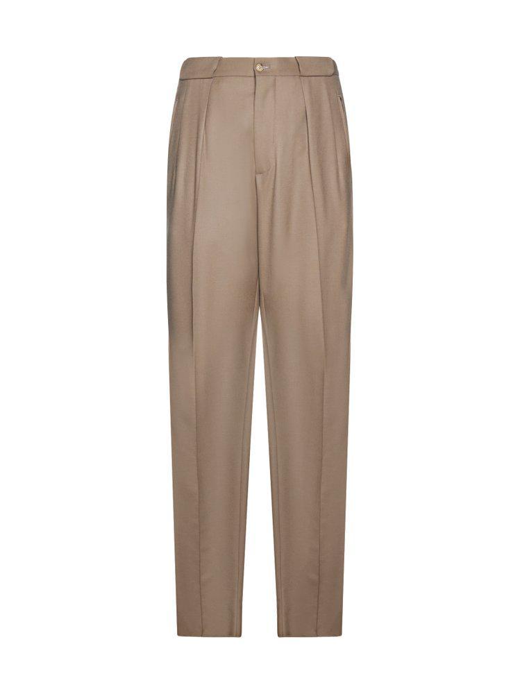 商品Giorgio Armani|Giorgio Armani Carrott Fit Pleated Tailored Trousers,价格¥5311-¥5787,第1张图片