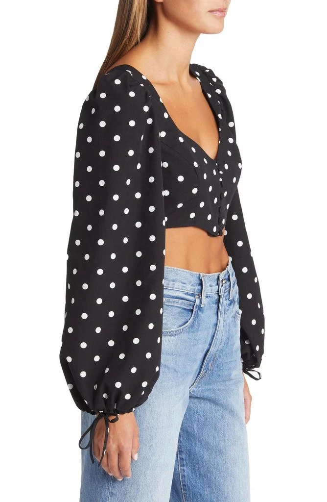 商品Topshop|Spot Corset Crop Top,价格¥278,第3张图片详细描述