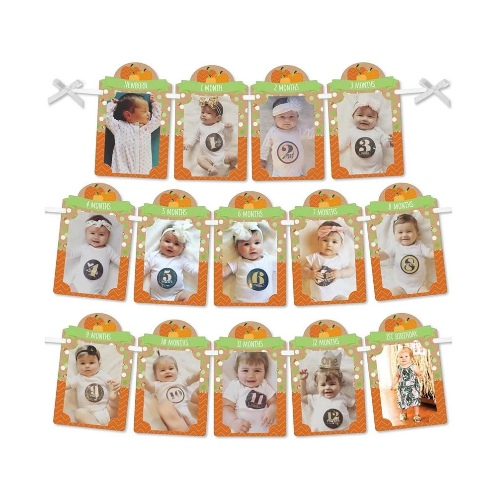 商品Big Dot of Happiness|Pumpkin Patch - DIY Fall, Halloween or Thanksgiving Birthday Party Decor - 1-12 Monthly Picture Display - Photo Banner,价格¥120,第1张图片