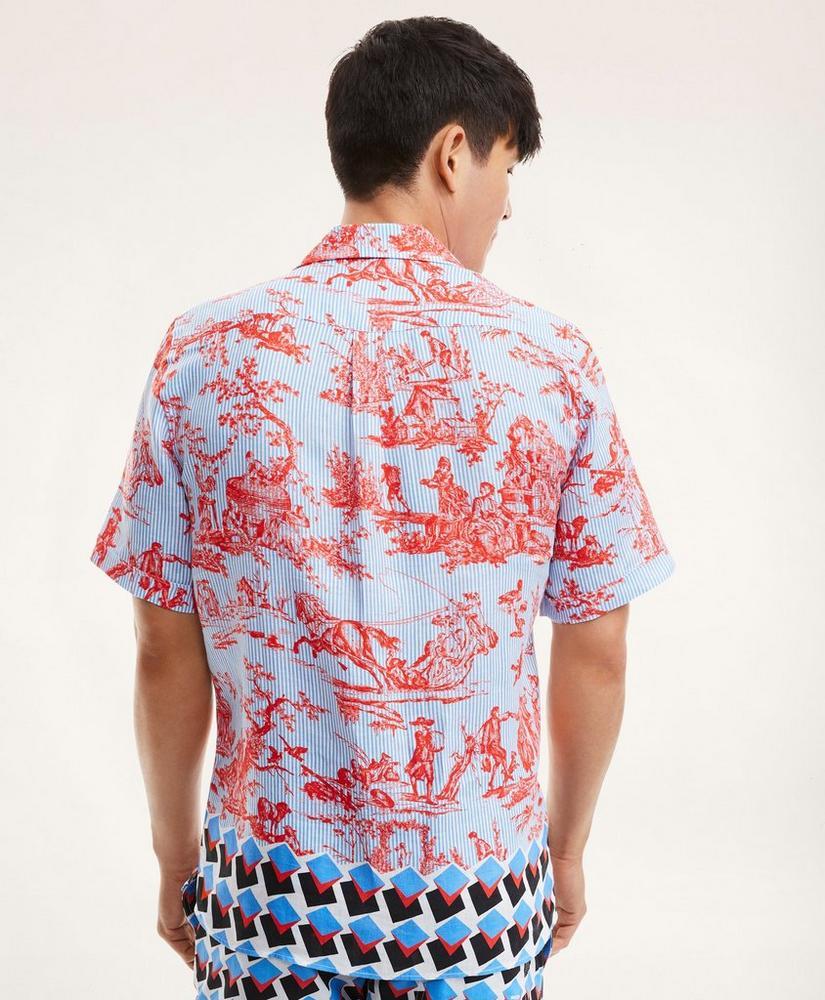 Brooks Brothers Et Vilebrequin Bowling Shirt in the Toile Boy Print商品第3张图片规格展示