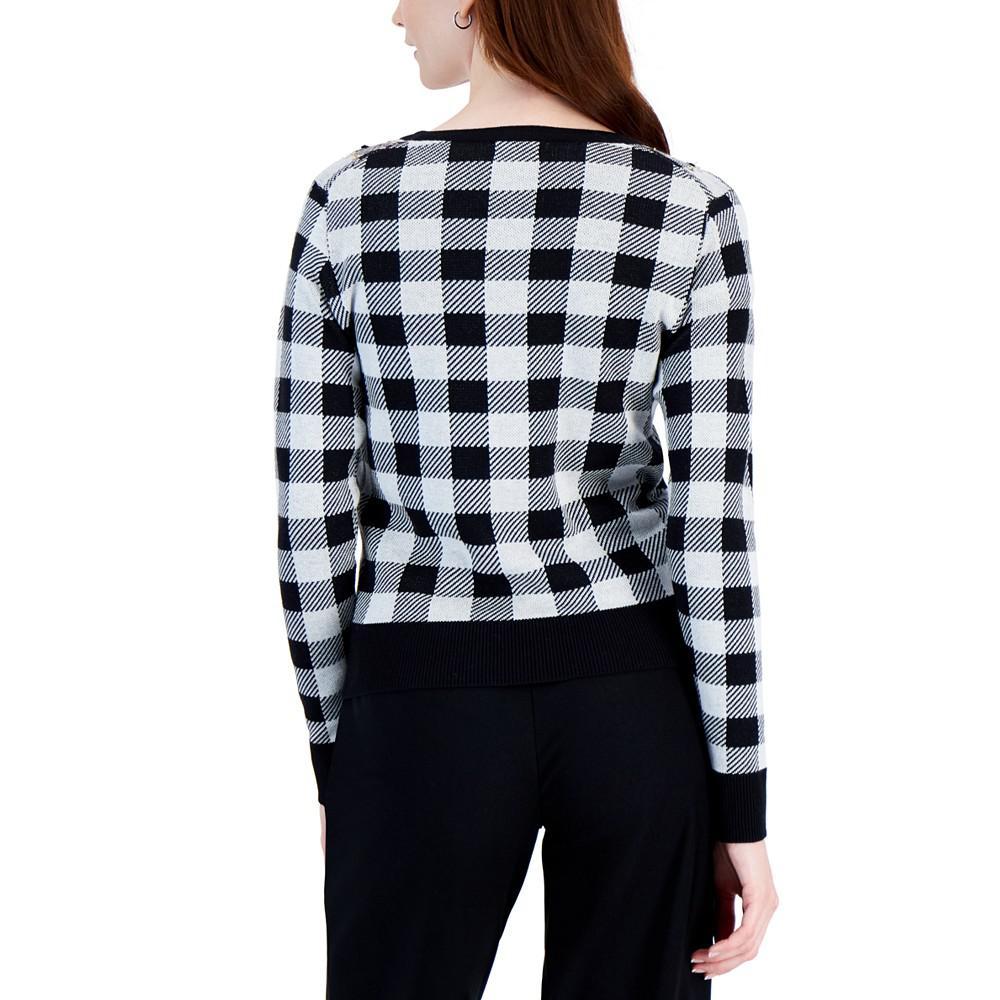 商品Charter Club|Plaid Sequined Cardigan, Created for Macy's,价格¥220,第4张图片详细描述