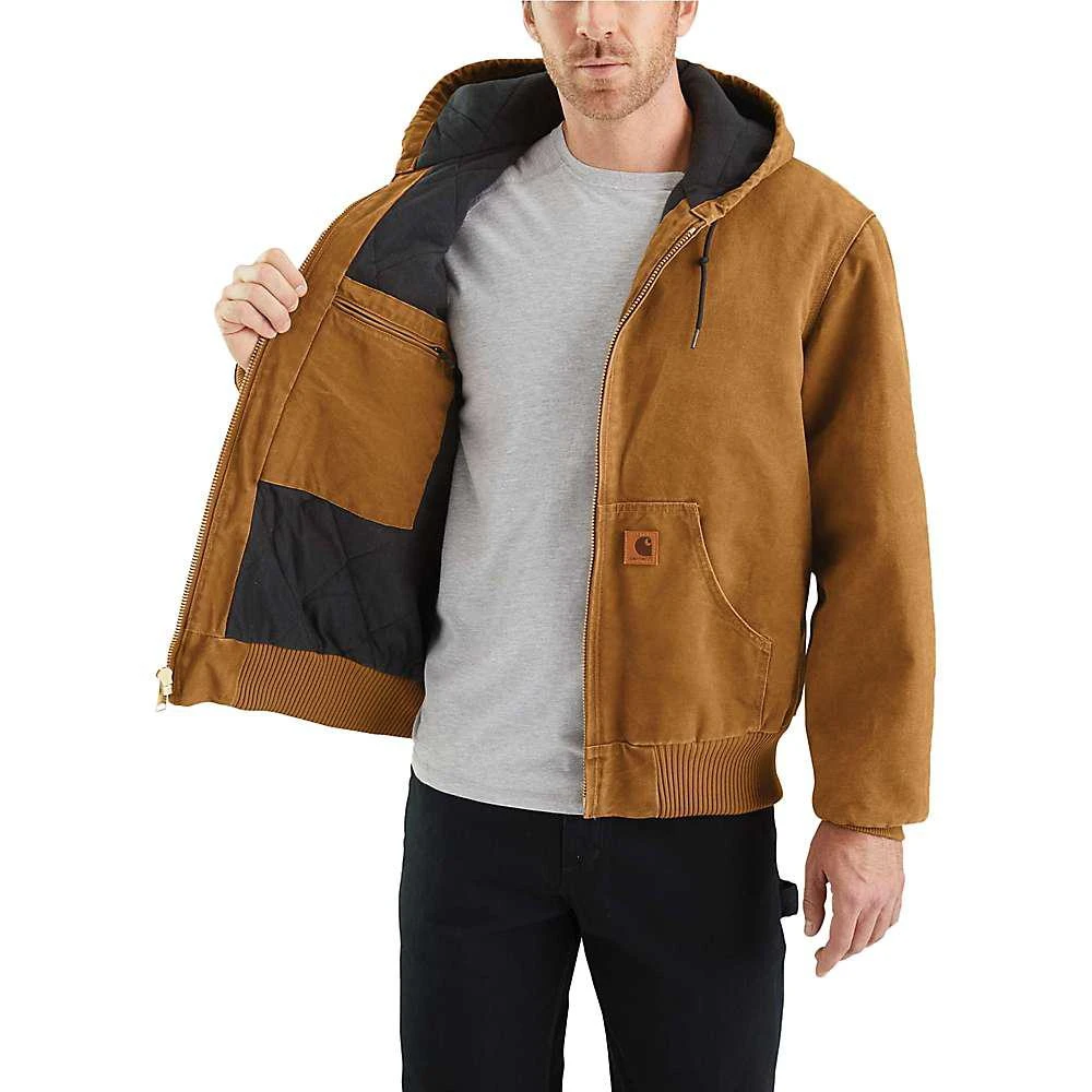 商品Carhartt|Carhartt Men's Quilted Flannel Lined Sandstone Active 夹克,价格¥454,第1张图片