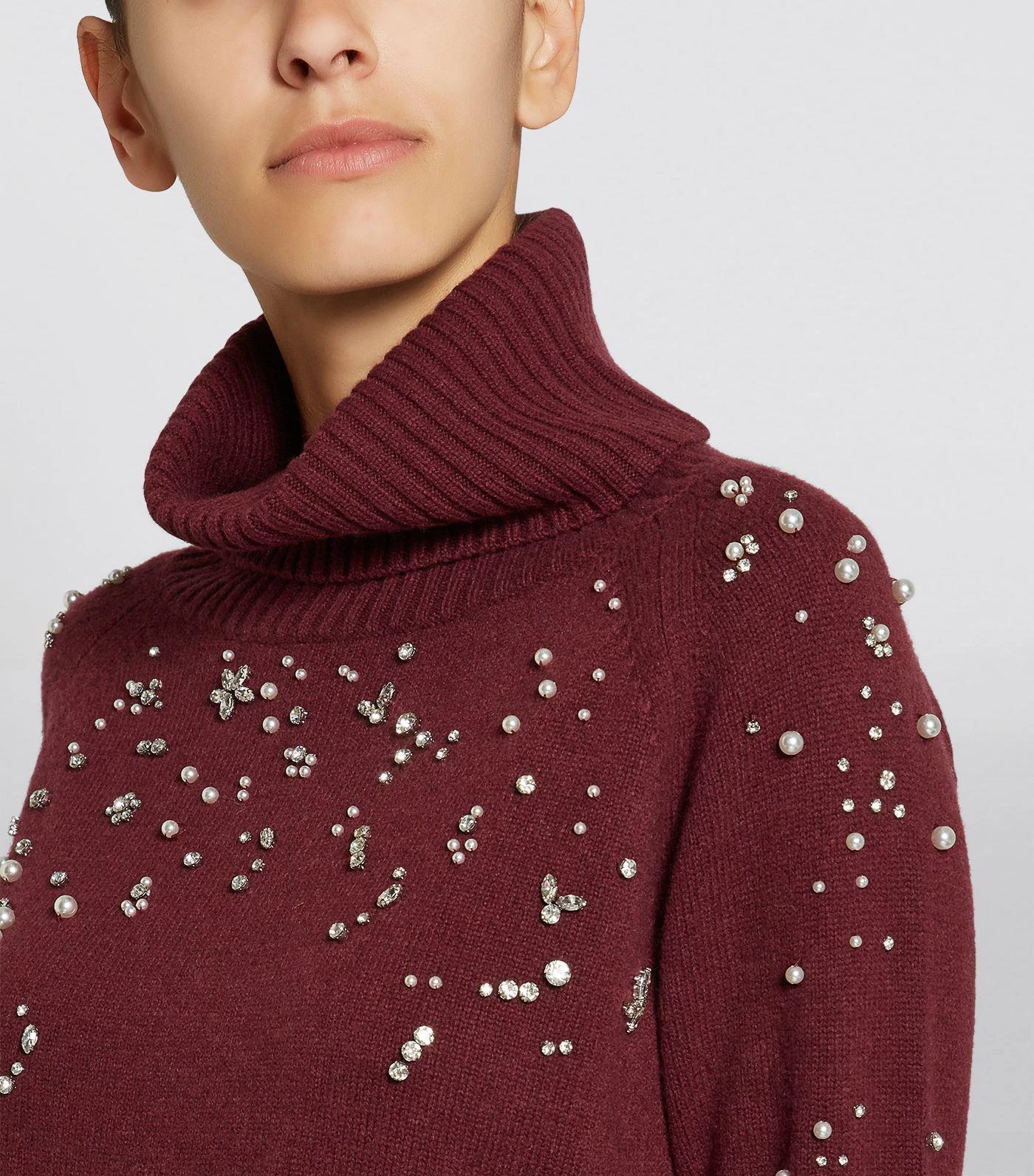 商品Max Mara|Acciuga Embellished Wool-Cashmere Sweater,价格¥5394,第3张图片详细描述