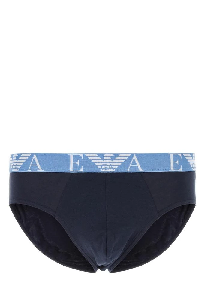 商品Emporio Armani|Blue stretch cotton brief set,价格¥425,第1张图片