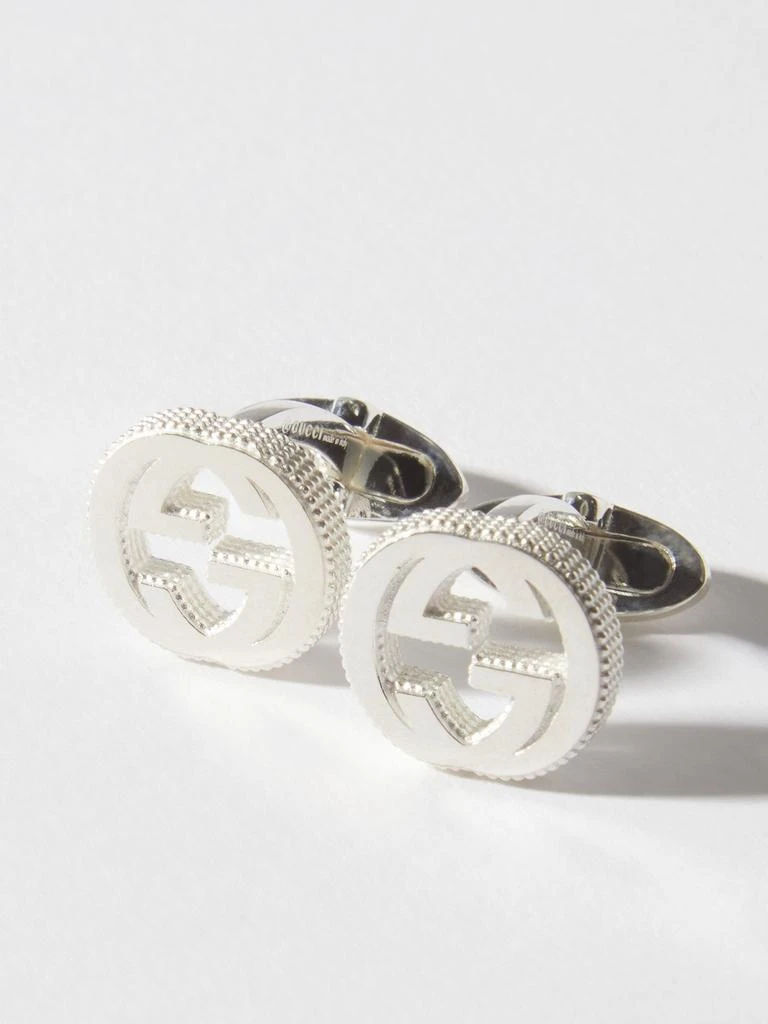 商品Gucci|GG sterling-silver cufflinks,价格¥3308,第3张图片详细描述