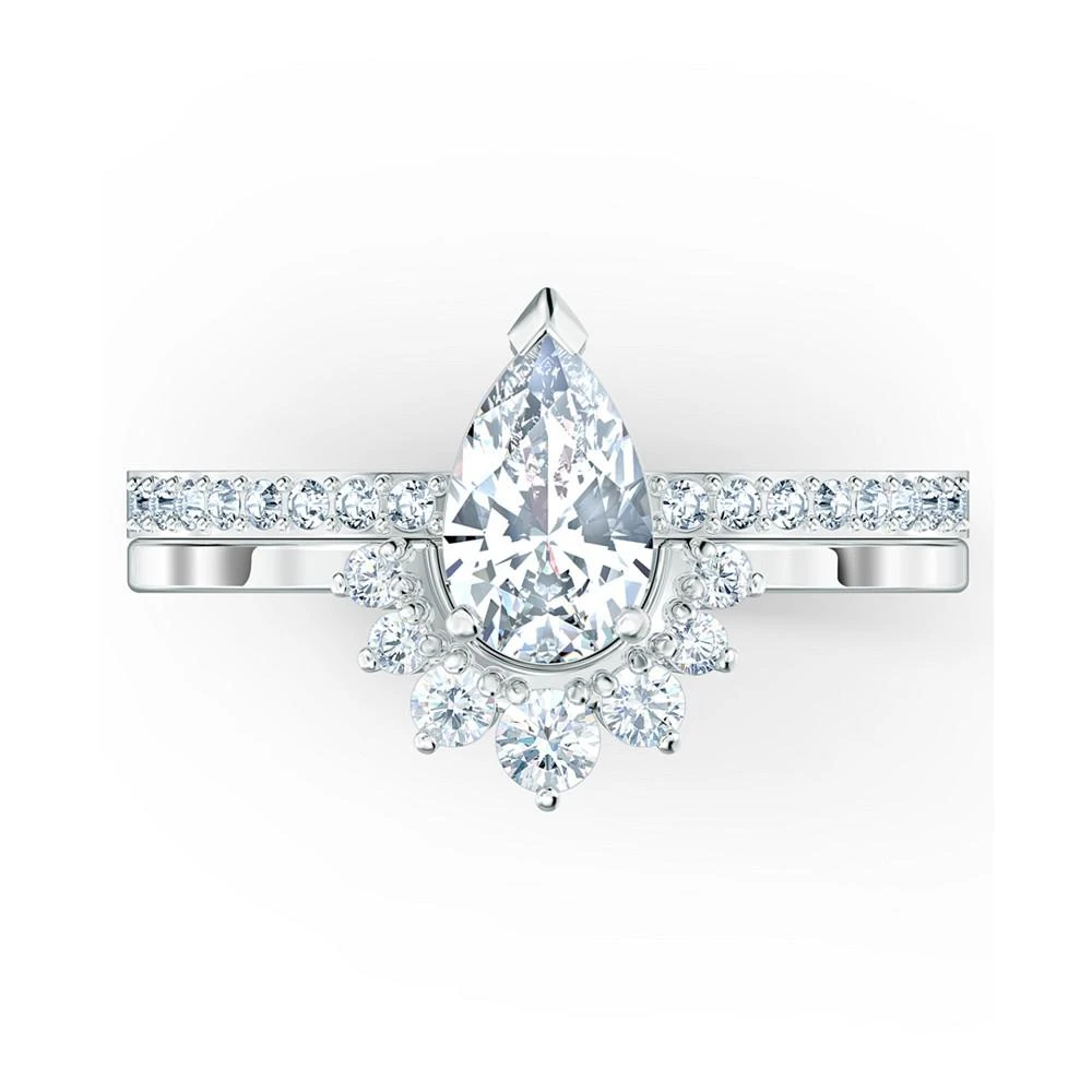 商品Swarovski|Silver-Tone 2-Pc. Set Crystal Rings,价格¥894,第1张图片