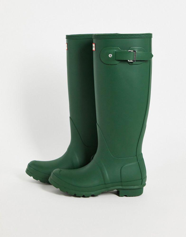 Hunter Original tall wellington boots in hunter green商品第1张图片规格展示