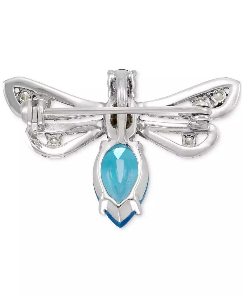 商品Macy's|Marcasite (3/8 ct. t.w.) & Cubic Zirconia Dragonfly Pin in Sterling Silver,价格¥522,第4张图片详细描述