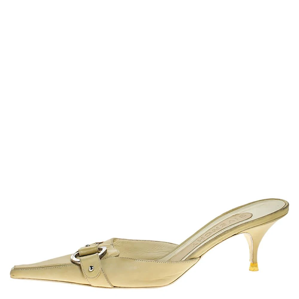 商品[二手商品] Givenchy|Givenchy Yellow Leather Pointed Toe Mules Size 38,价格¥1405,第2张图片详细描述