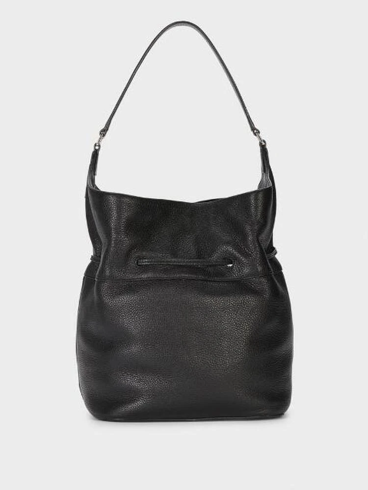 商品DKNY|Pebbled Leather Tassle And Wood Logo Bucket Bag,价格¥600,第3张图片详细描述