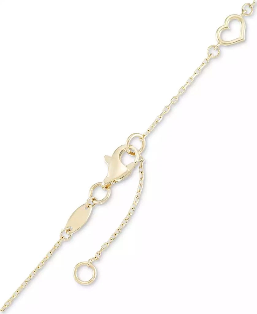 商品Macy's|Polished Open Heart Ankle Bracelet in 10k Gold,价格¥2532,第2张图片详细描述