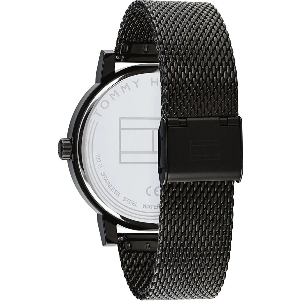 商品Tommy Hilfiger|Men's Black Stainless Steel Mesh Bracelet Watch 43mm,价格¥874,第4张图片详细描述