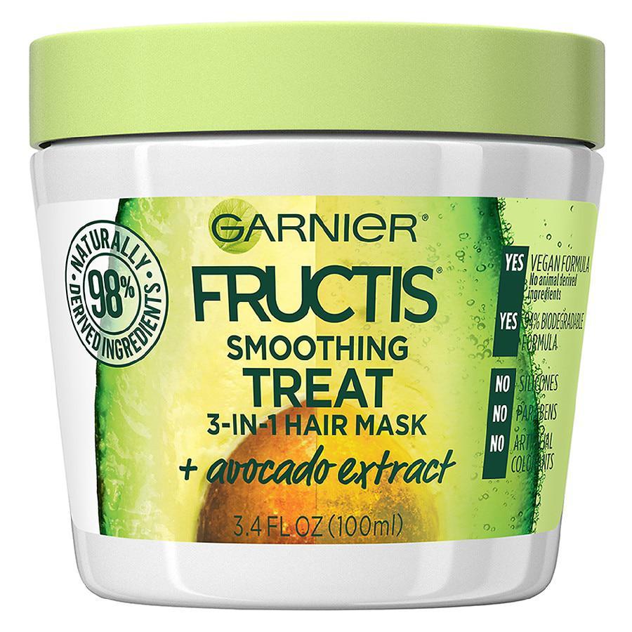 商品Garnier Fructis|Smoothing Treat 1 Minute Hair Mask with Avocado Extract,价格¥34,第1张图片