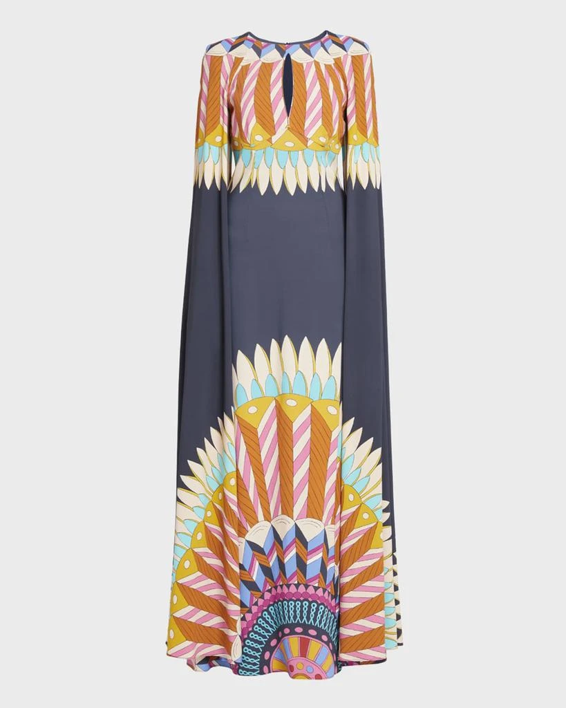 商品LA DOUBLE J|Hathor Placee Printed Gown with Cape Sleeves,价格¥6198,第2张图片详细描述