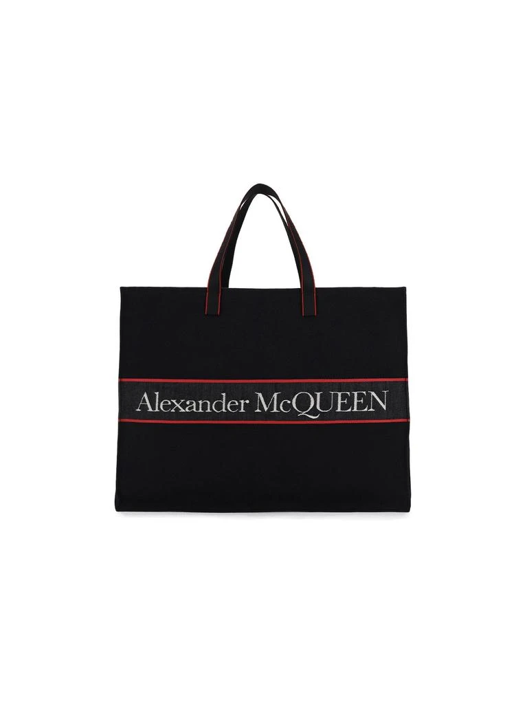 商品Alexander McQueen|Alexander mcqueen men's black cotton tote,价格¥4774,第1张图片