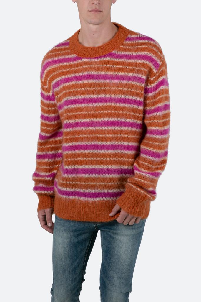 Striped Mohair Sweater - Orange商品第6张图片规格展示