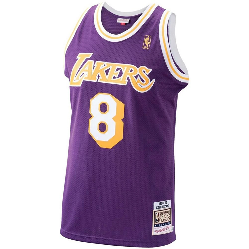 商品Mitchell and Ness|Men's Kobe Bryant Purple Los Angeles Lakers 1996-97 Hardwood Classics Authentic Player Jersey,价格¥2235,第2张图片详细描述