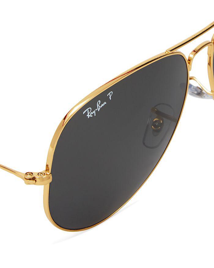 Polarized Classic Aviator Sunglasses, 62mm 墨镜商品第5张图片规格展示